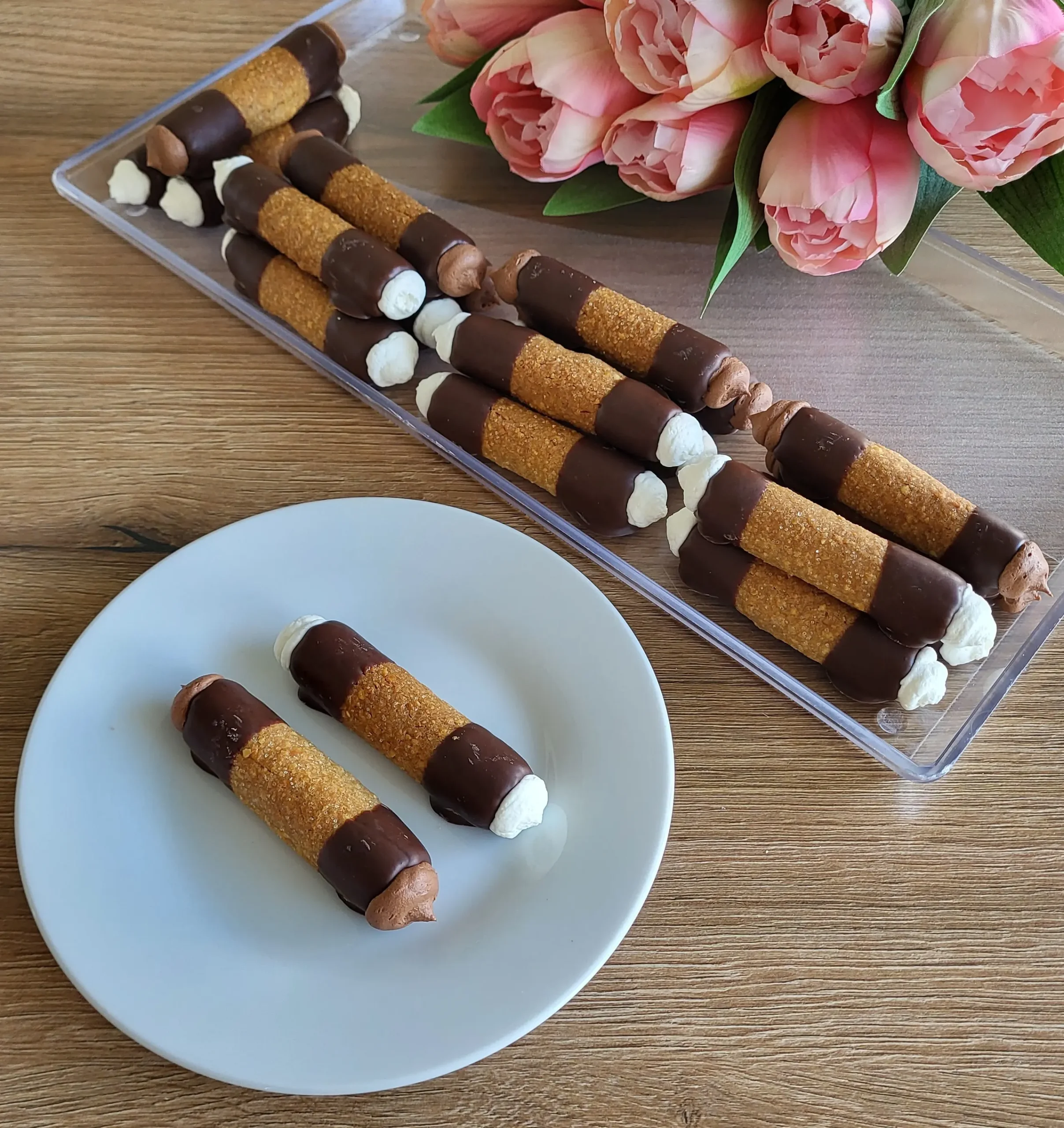 mini štafetka griliášová trubička se šlehačkou, s pařížskou šlehačkou